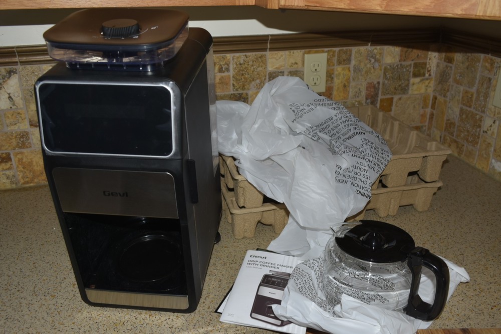 Gevi 10-Cup Drip Coffee Maker with Built-in Burr Grinder & Programmable Timer