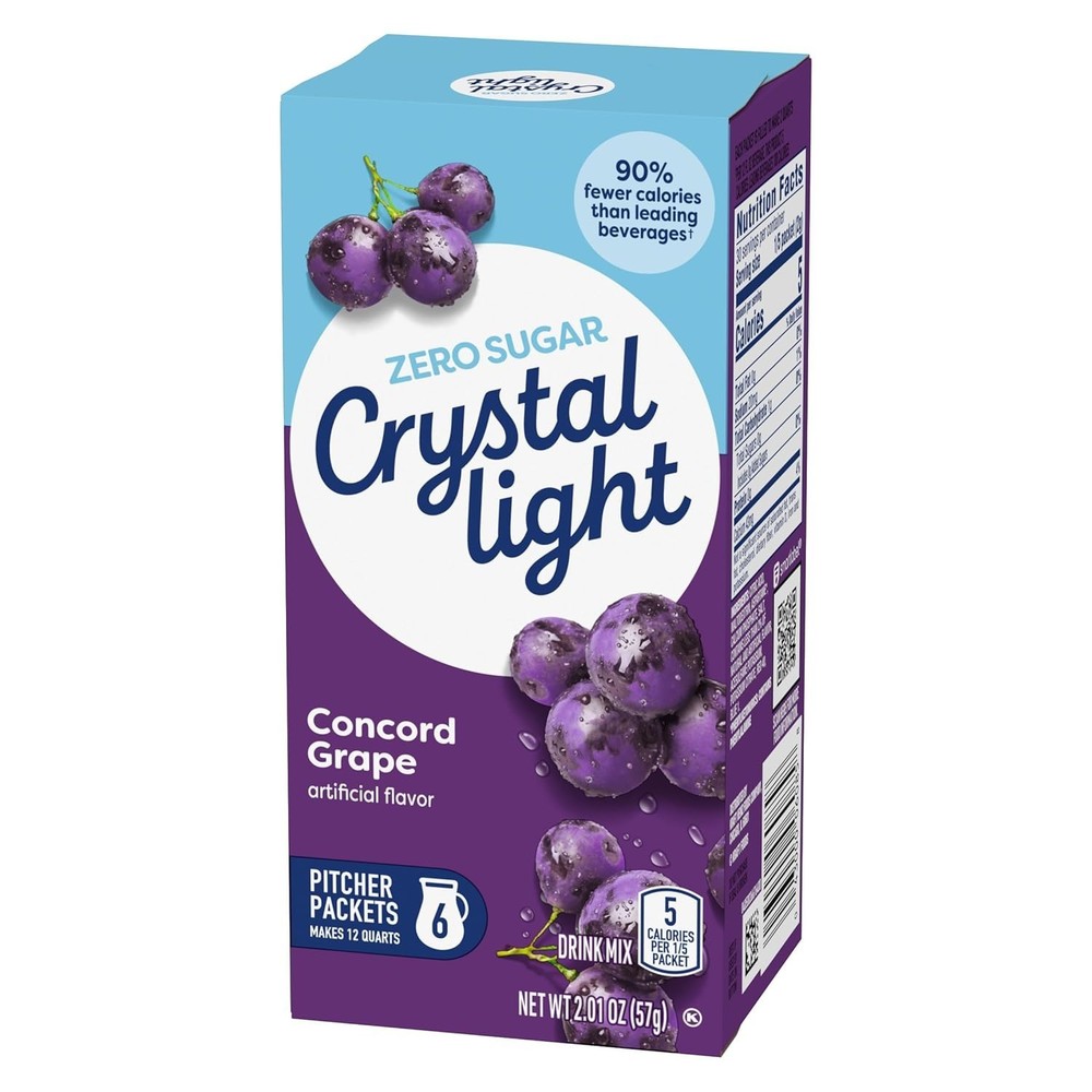 Concord Grape Drink Mix - 6 Zero Sugar Pitcher Packets for Refreshing Hydration