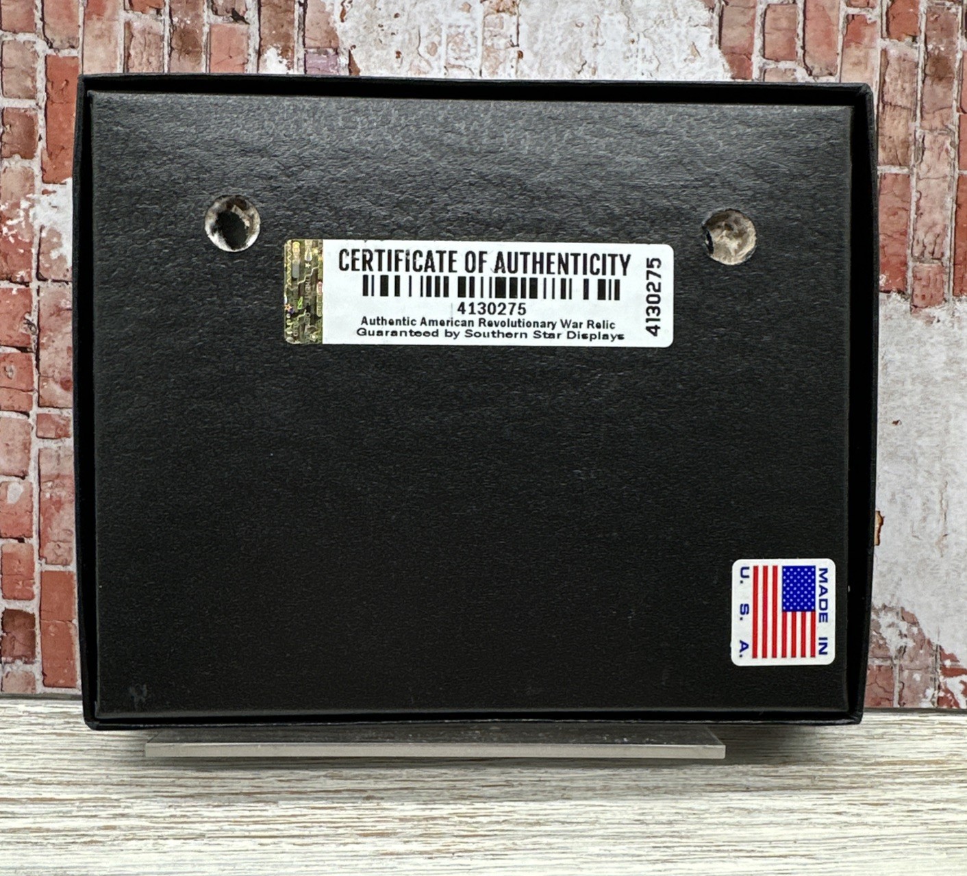 Revolutionary War Pistol Ball / FLINT Yorktown, Virginia with Display Case & COA