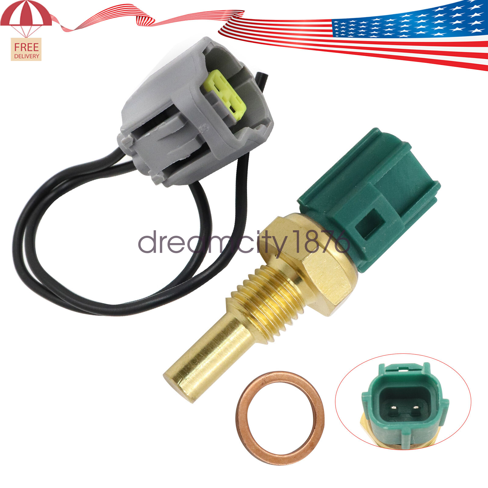 Engine Coolant Temperature Sensor&Connector For Toyota Lexus Mazda Camry Corolla