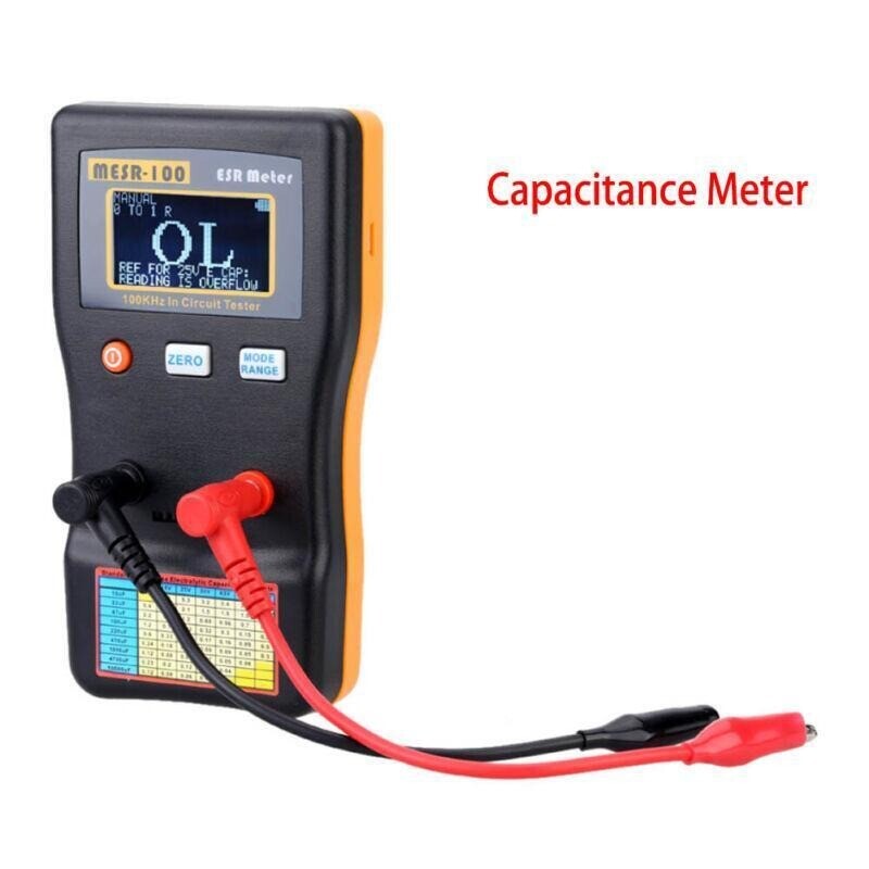 High Precision Capacitance Meter Measuring Resistance Circuit Tester MESR-100
