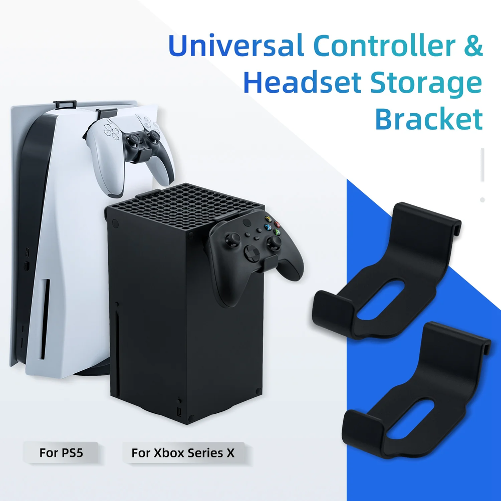 Universal Controller & Headset Storage Bracket for PS5/Xbox Series X