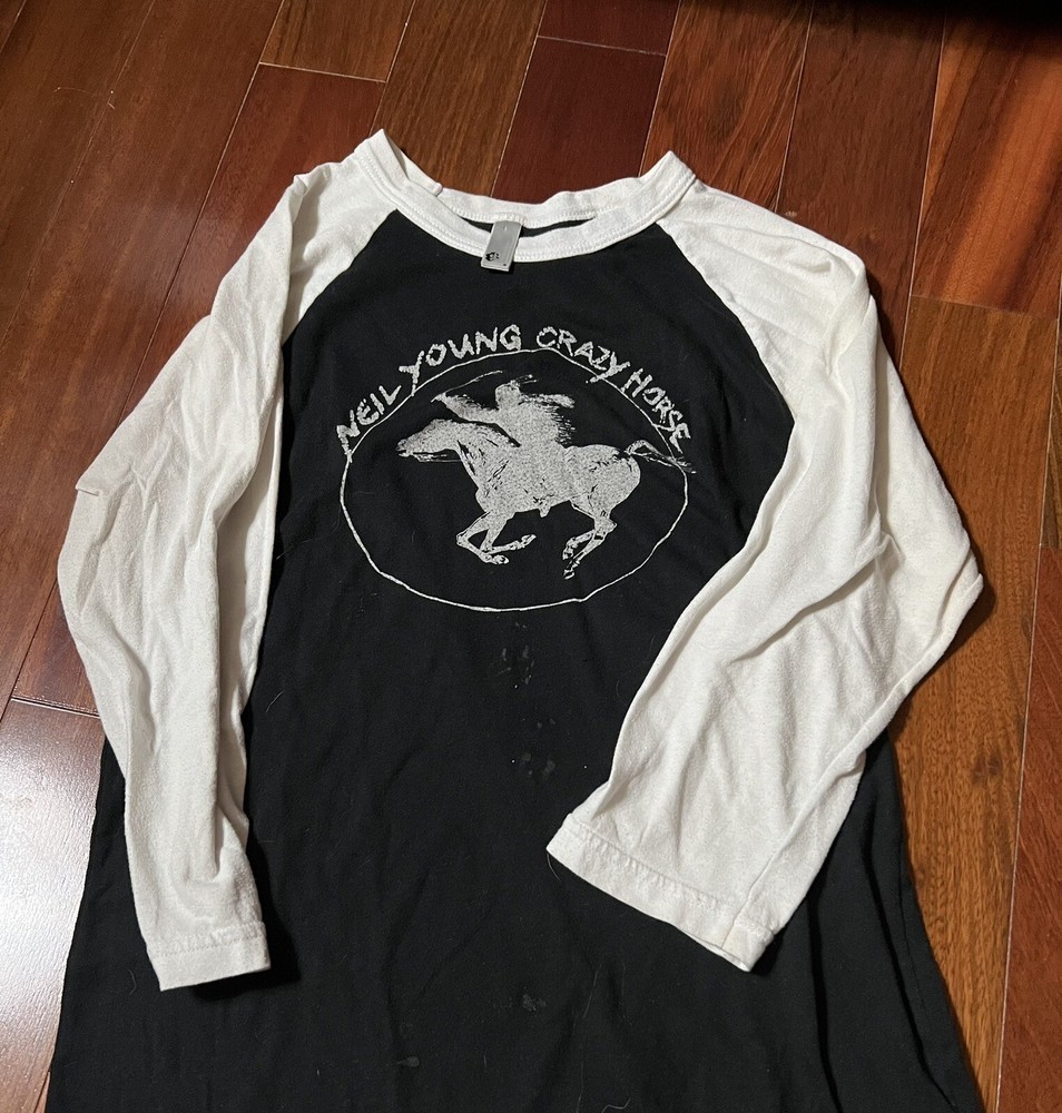 NEIL YOUNG & CRAZY HORSE - 2012 TOUR T-SHIRT - AUTHENTIC ORIGINAL GOOD COND. - S