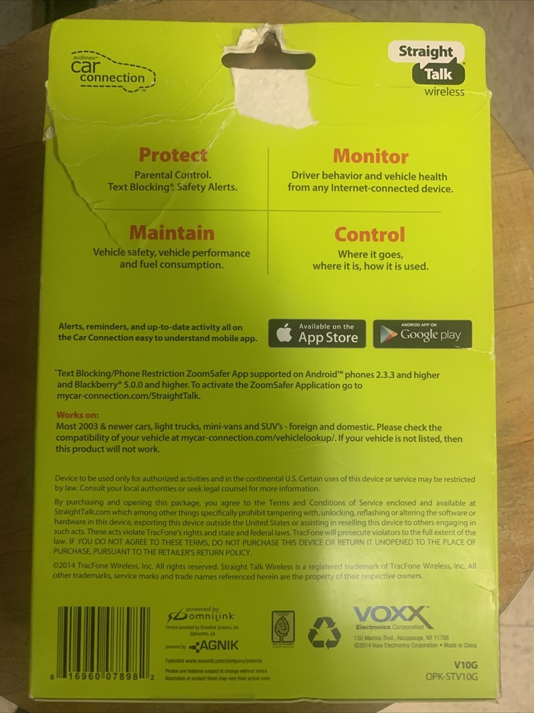 Safe Driver Car Connection Straight Talk Wireless New Damaged Box