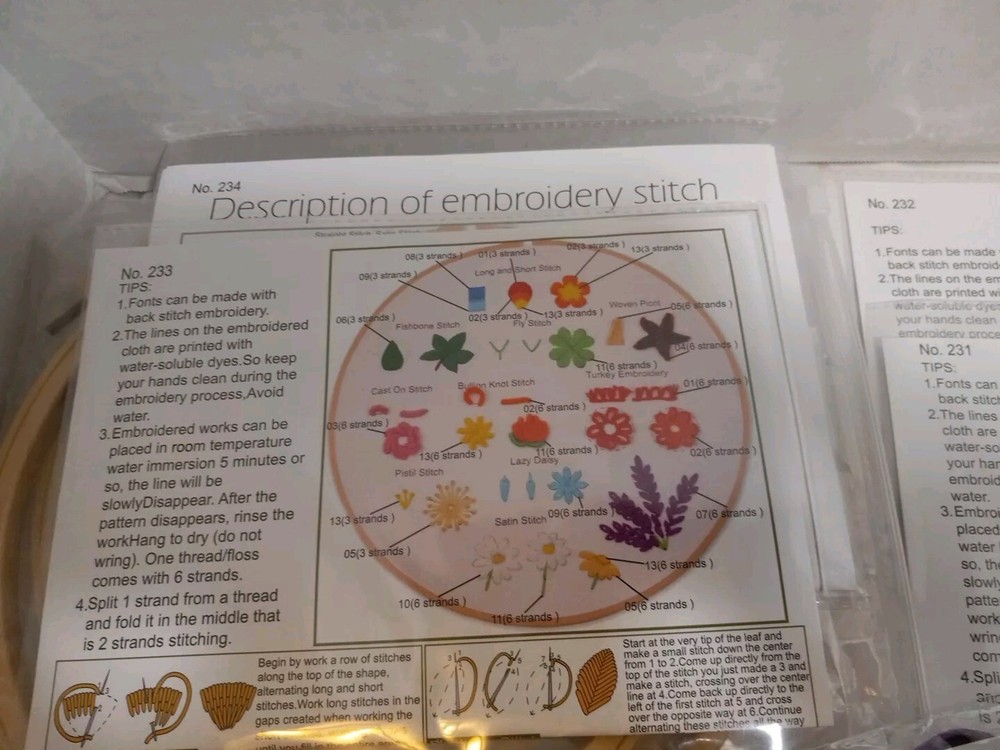 Tofficu 4 Embroidery Hoops Instructions New