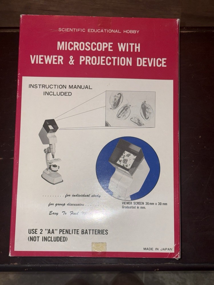 Vintage Microscope With Viewer And Projection Device
