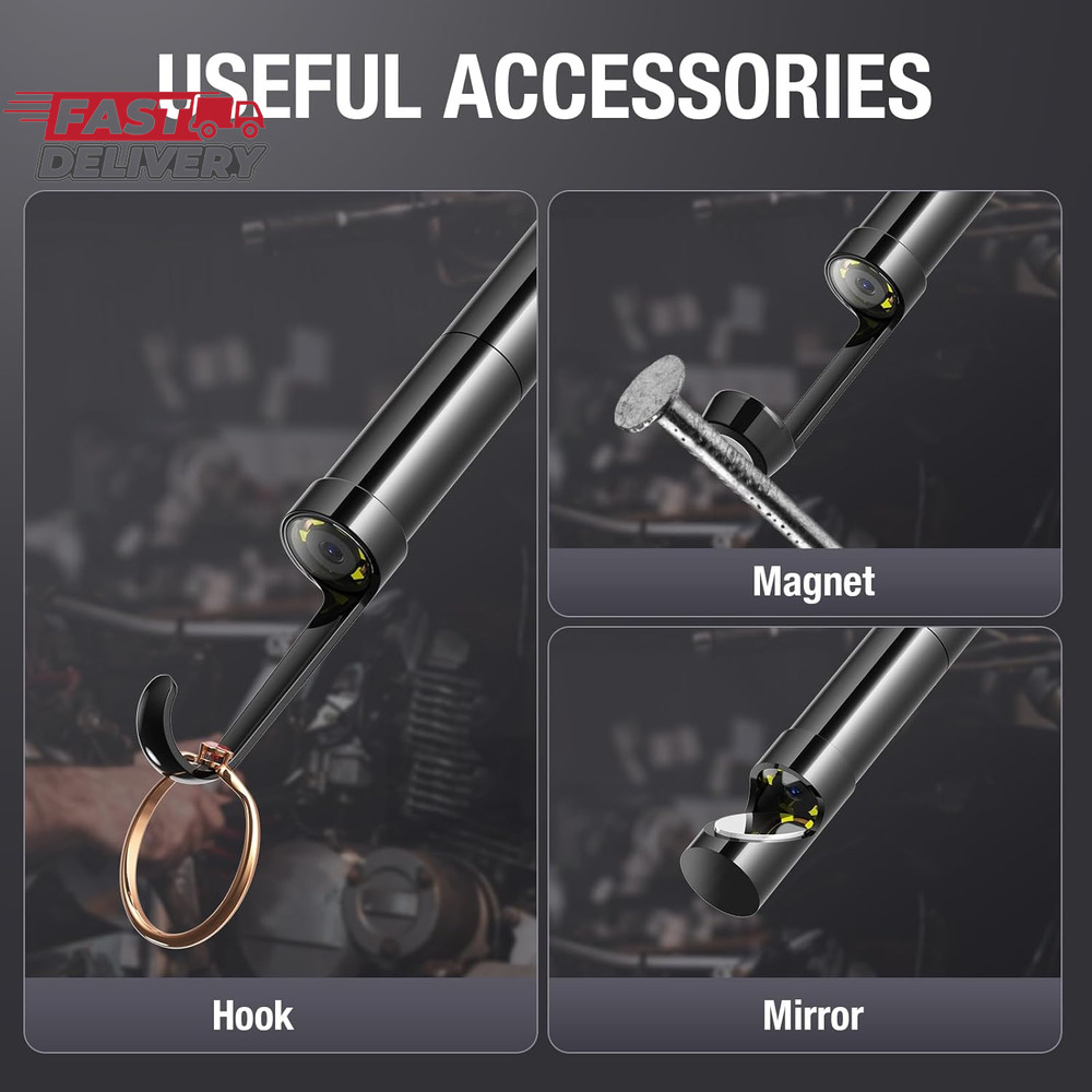 USB C Endoscope Camera with Light, Teslong Type-C Snake Borescope Camera with 8