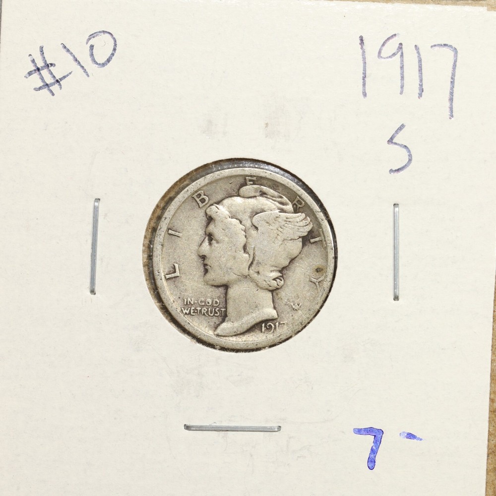 1917 S Mercury Dime 10c.  #10