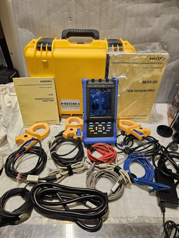 Hioki 3197 Three Phase HandHeld Power Quality Analyzer Meter MINT