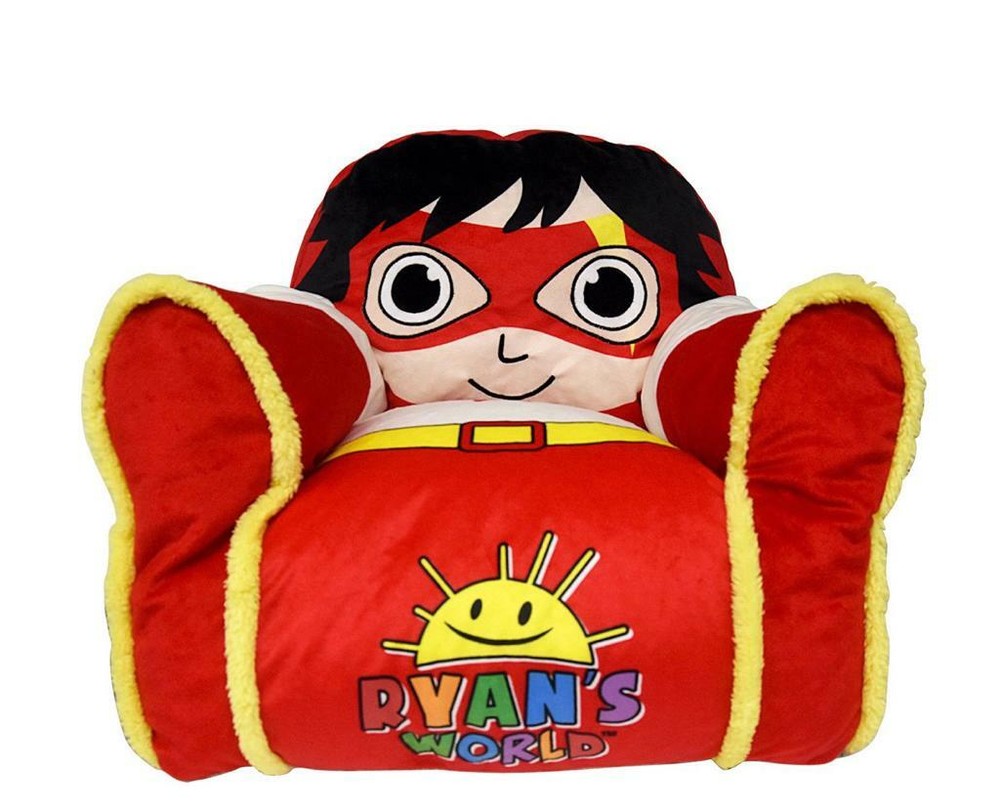 Ryan's World Kids Plush Sofa Bean Bag Chair With Sherpa Trimming