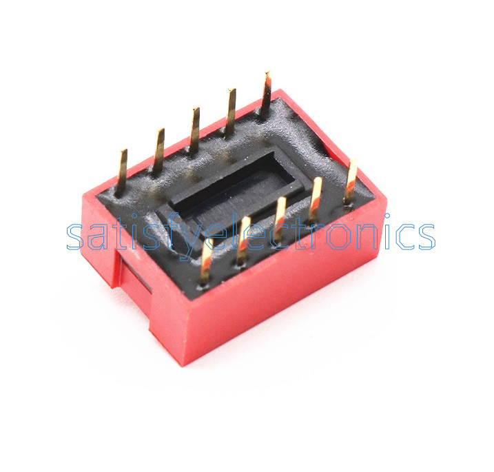 20PCS Slide Type Switch Module 2.54mm 5-Bit 5 Position Way DIP Red Pitch