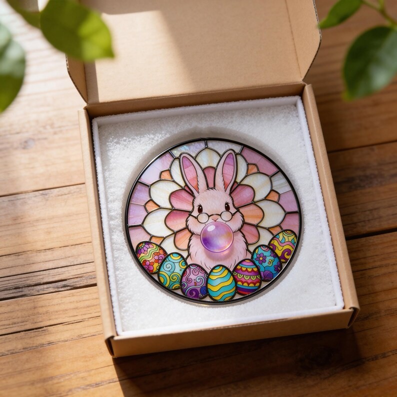 Easter Bunny Suncatcher Unique Egg Window Decor Spring Holiday Gift