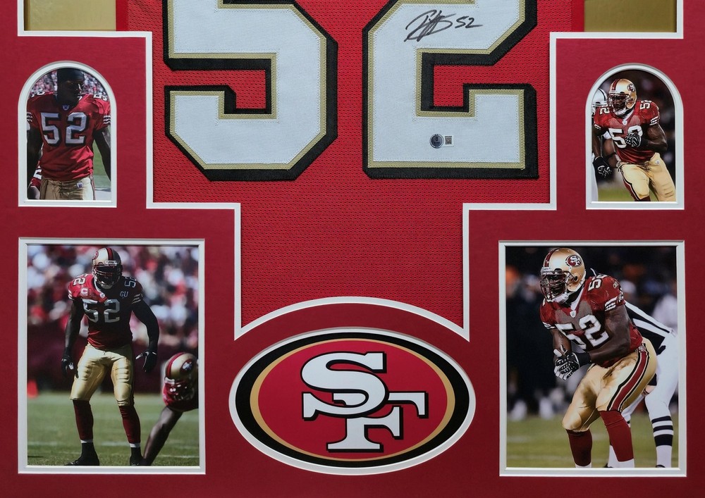 Framed Patrick Willis San Francisco 49ers Pro Style Custom Jersey BAS Authent...