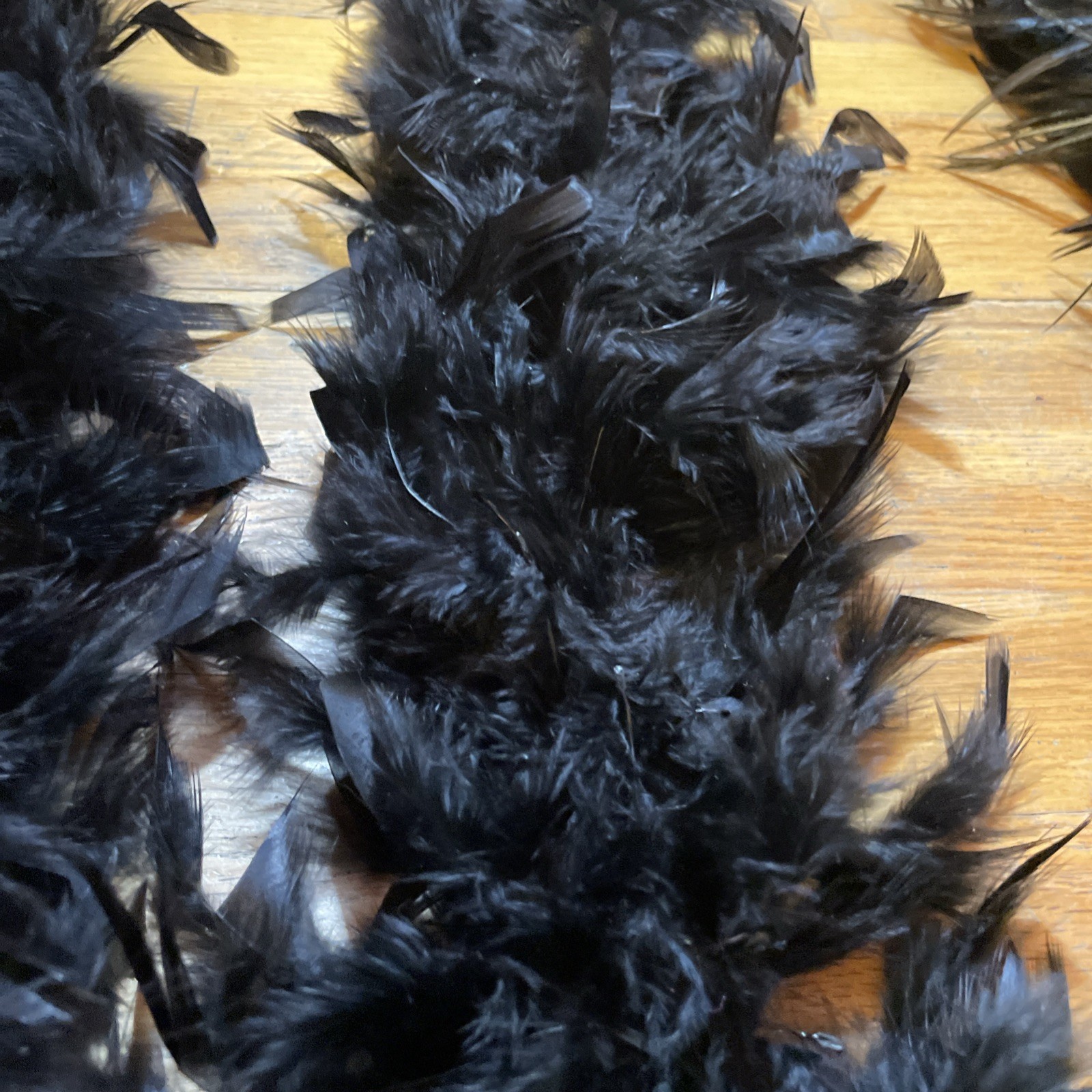 Lot of 2 Authentic Genuine Real Feather Boas Costume Accessory Runway Boa VTG