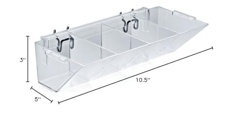 223011-2Pack 4-Compartment Tray Pegboard Slatwall Storage Display 2 PCS Set