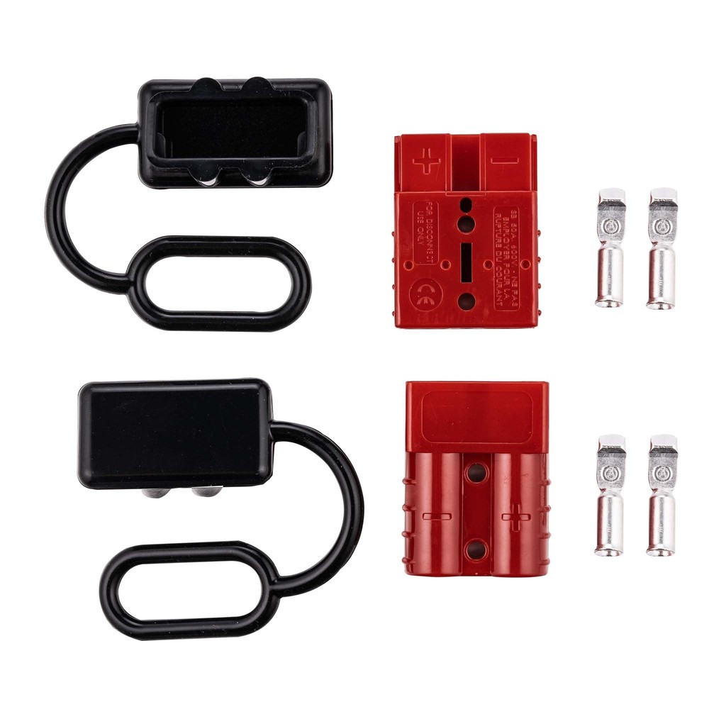 2pc Battery Quick Connector Kit 50a Plug Connect Disconnect Winch Trailer 50A...