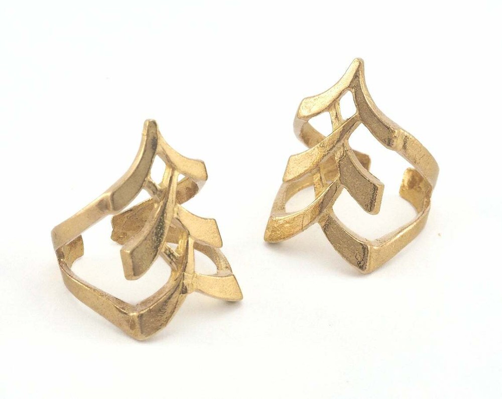 Adjustable Ring Raw brass (19mm 9US inner size - Adjustable ) Oz3686