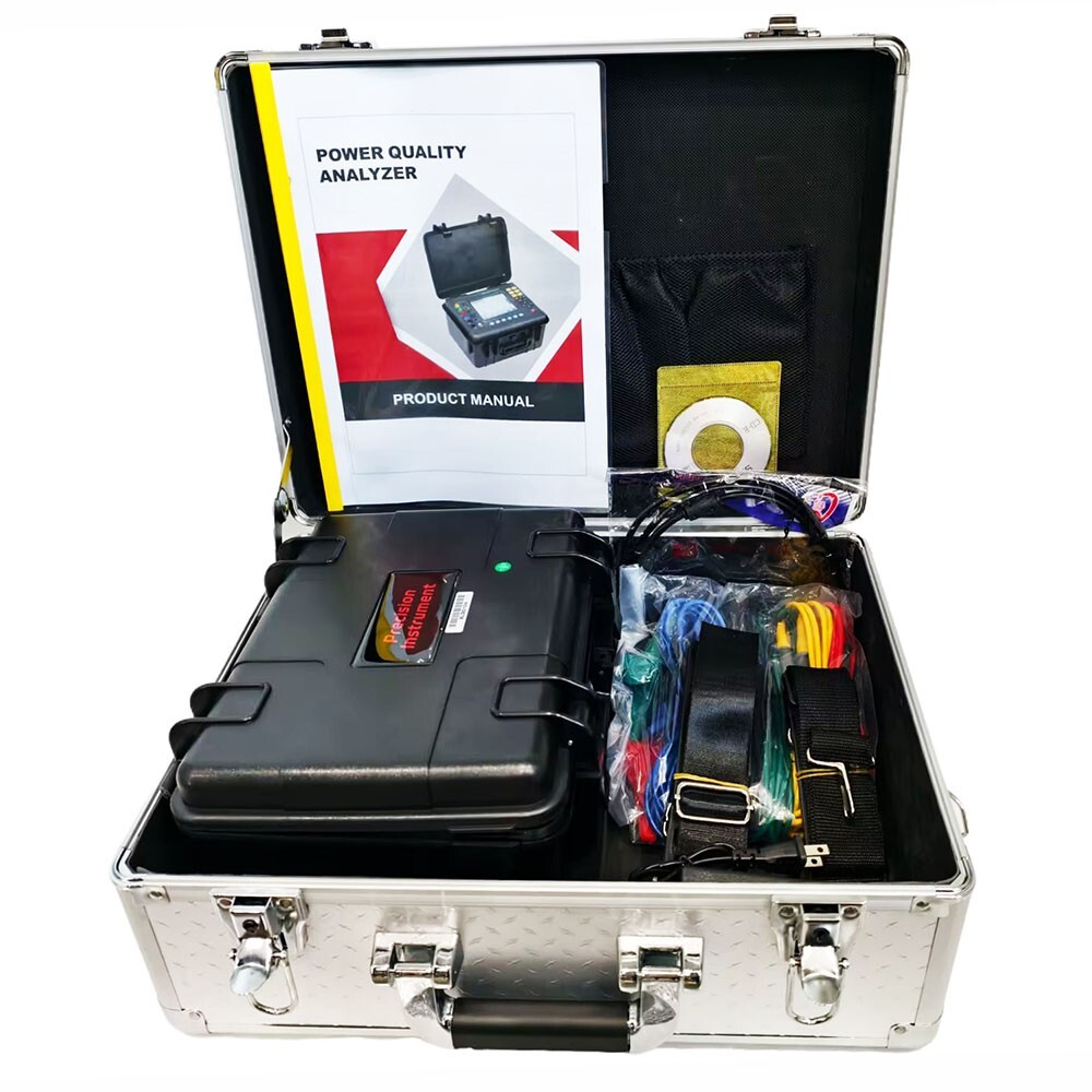 Three Phase Power Quality Analyzer & Energy Logger with Current Clamp 10A~1000A
