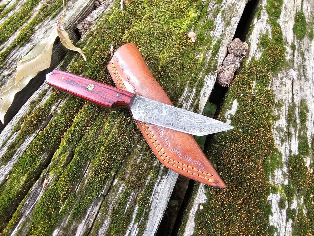 Tanto knife with leather case, edc Knife