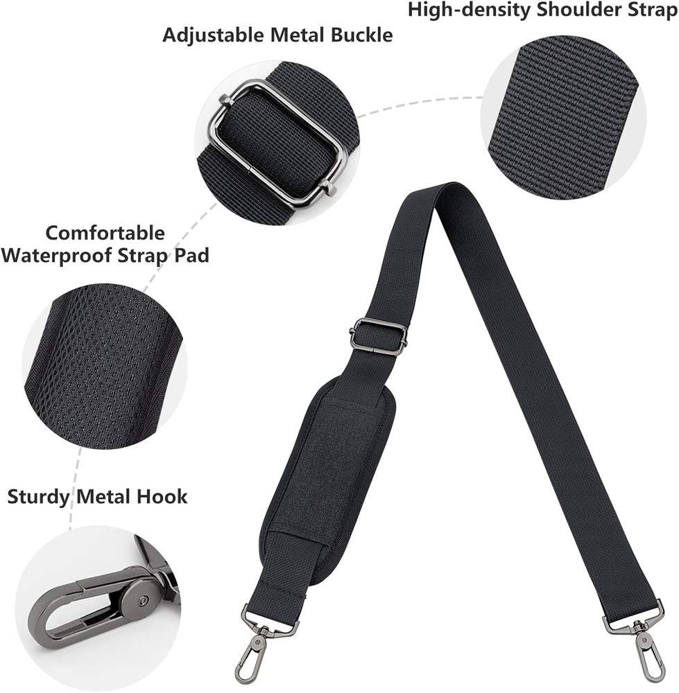 Shoulder Strap for Bag, Adjustable Soft Padded Replacement Shoulder Strap with M