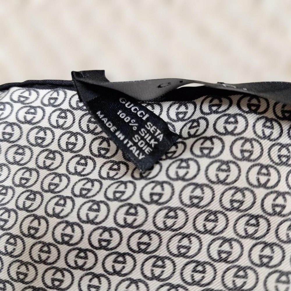 GUCCI Logo Large Silk Scarf