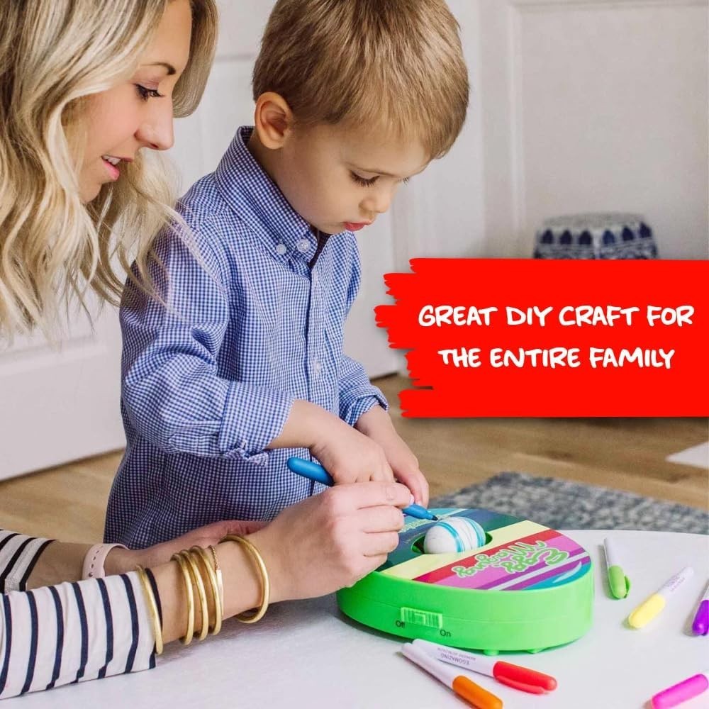 Eggmazing Egg Decorator Kit Spinner Machine Easter Craft Set Kids DIY Coloring