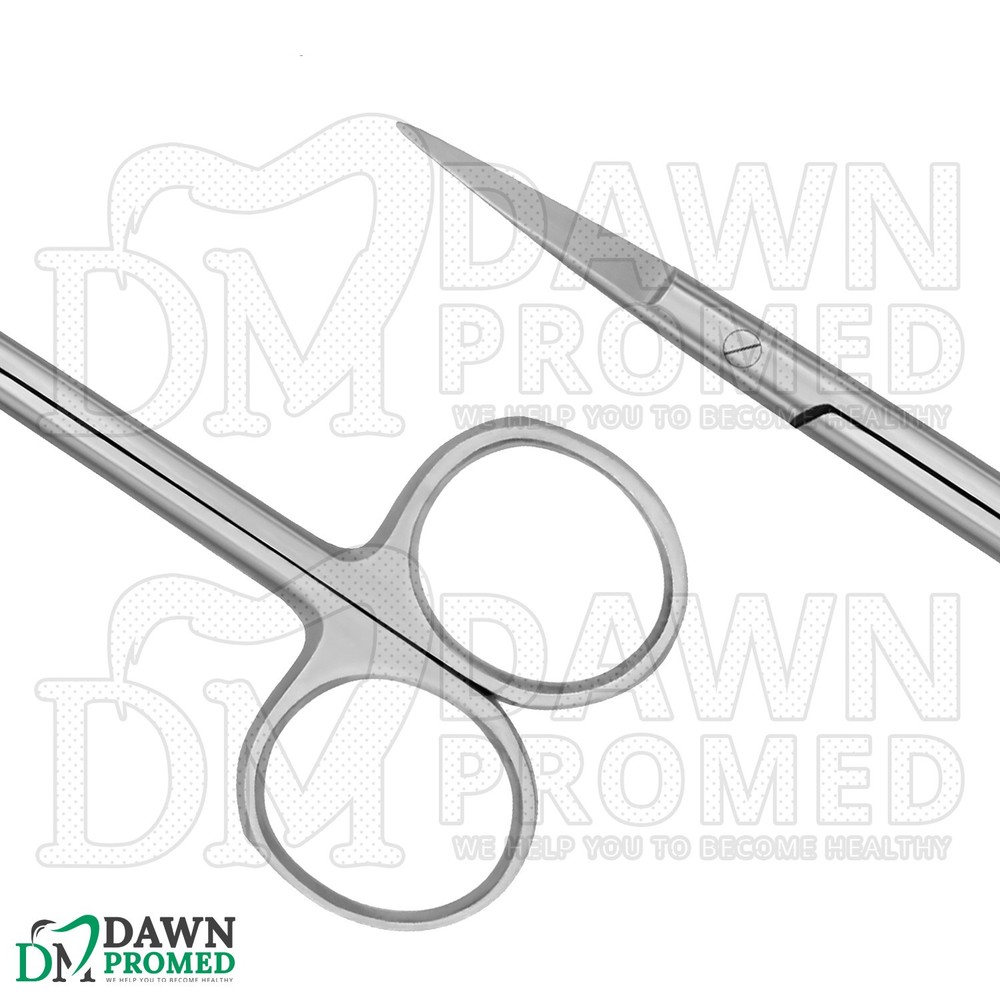 6 Pcs Iris Scissors 3.5″ Straight Round Pattern Dental Veterinary Surgical Set