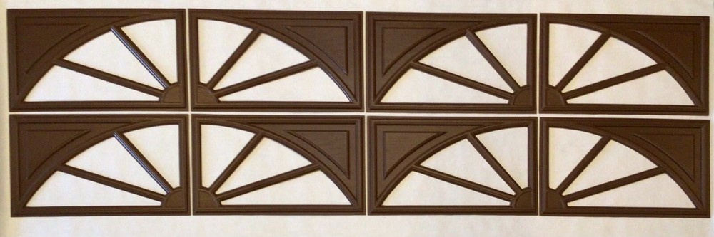 8 Amarr Wagon Wheel Replacement Insert for Short Panel Amarr Garage Door Walnut