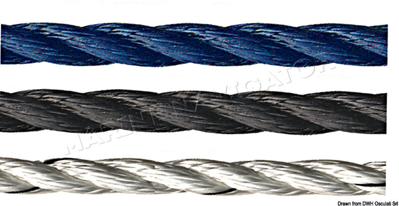 MARLOW polyester mooring line blue 16 mm