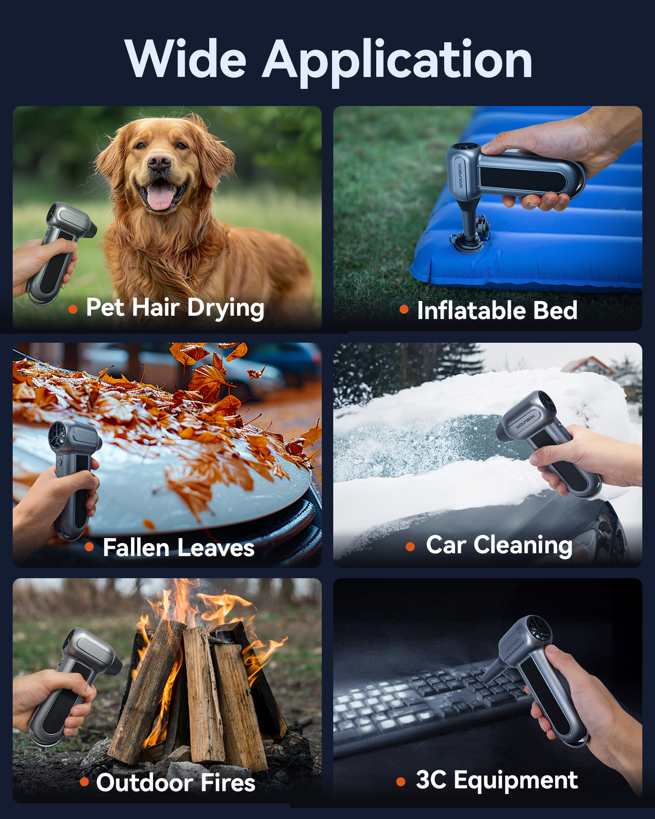 WOLFBOX Compressed Air Duster-150000RPM Super Power Electric Air Duster