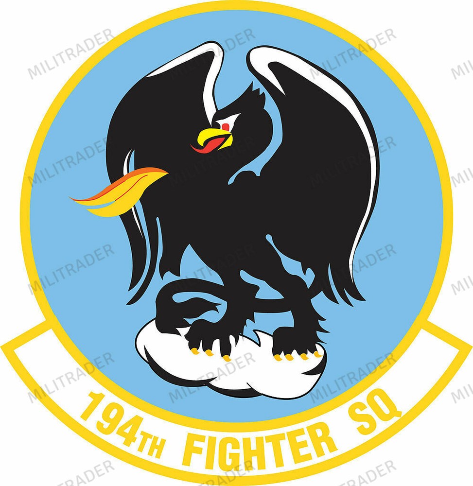 USAF 194th Fighter Squadron Self-adhesive Vinyl Decal