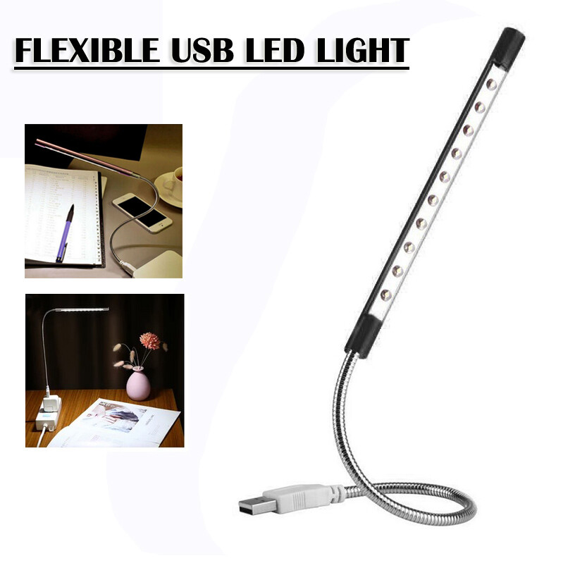 USB Light Lamp for Notebook PC Laptop Computer 10 LED Keyboard Reading Torch