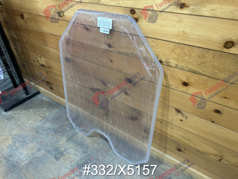 1/2" JCB #332/x5157 Polycarbonate Skid Steer Front Windshield