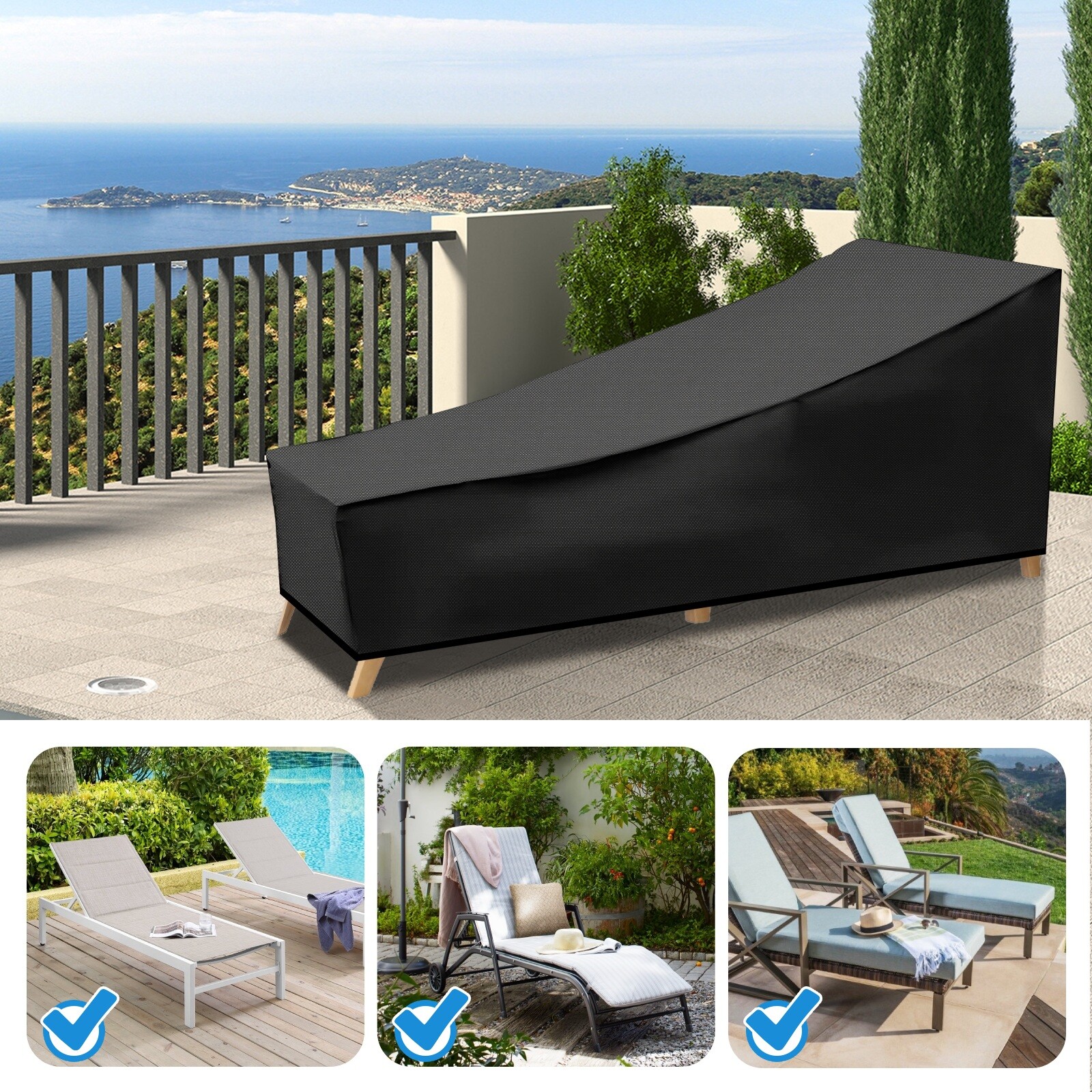 Heavy Duty Outdoor Sofa Cover, Waterproof Lawn Patio Furniture Chair Protector