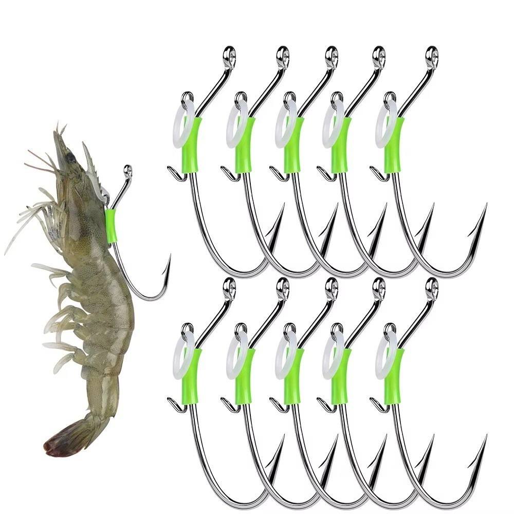 Live Shrimps Hook 10 PCS Hook Size 2/0