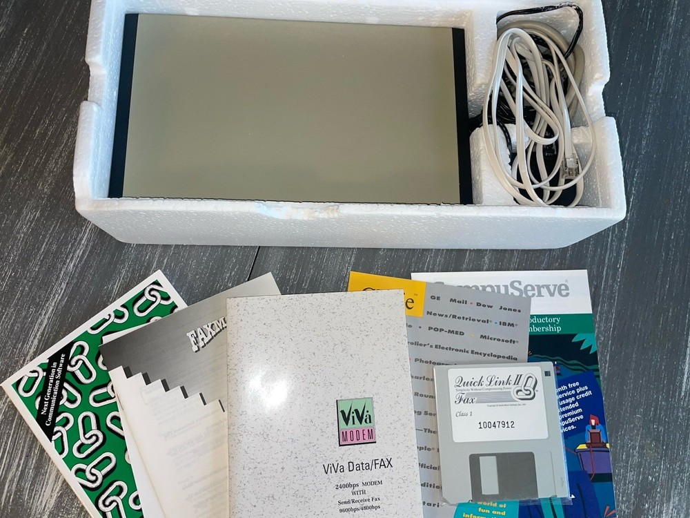 New vintage ViVa external fax modem by Computer Peripherals, Inc.