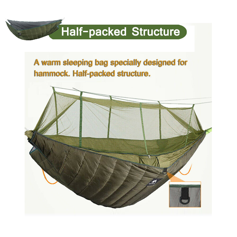 Double Hammock Underquilt Warm Outdoor Thermal Blankt Camping Hiking Backpacking