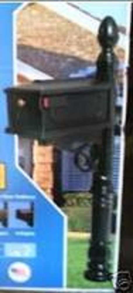 Solar Group Victorian Polymer Mailbox Post VP00B01 Black