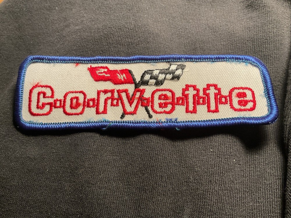 Vintage Chevy Corvette With Flags  Patch-new