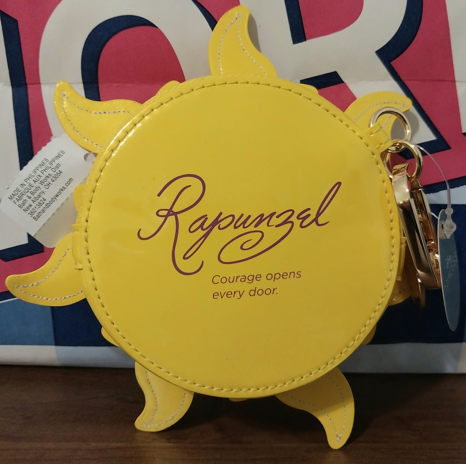 NEW Bath & Body Works Disney Princess Rapunzel Tangled Yellow Sun Coin Purse