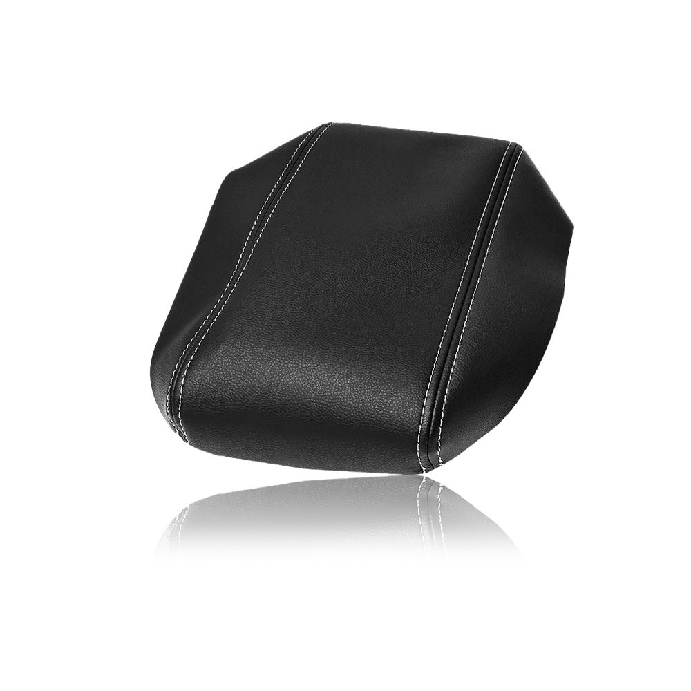 Black Center Console Lid Armrest Leather Cover Trim For Cadillac CTS 2008-2014