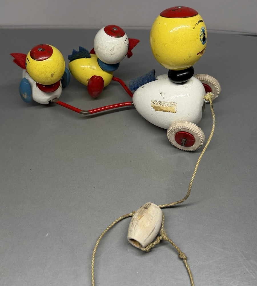 Vintage Brio Three Duck Pull Toy ~ Wooden