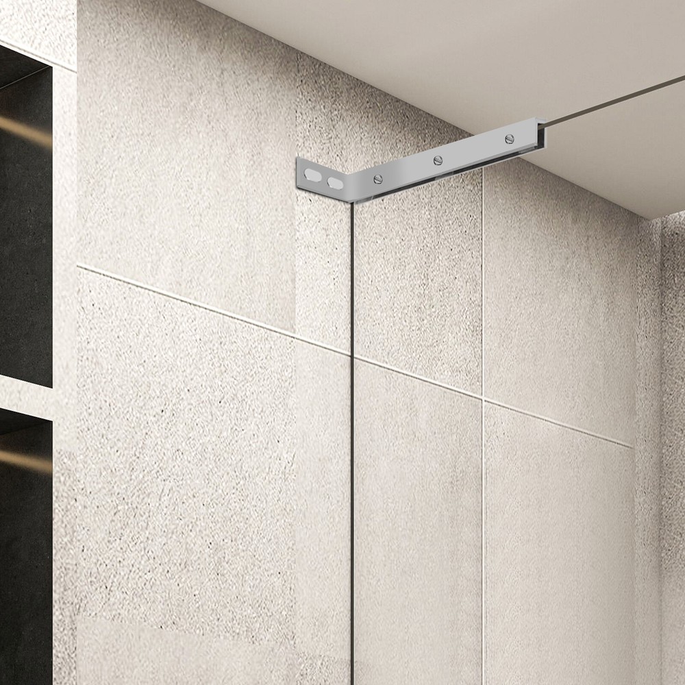 Glass Door L-Shape Stabilizing Bracket, Glass Support Bracket Stabilizer