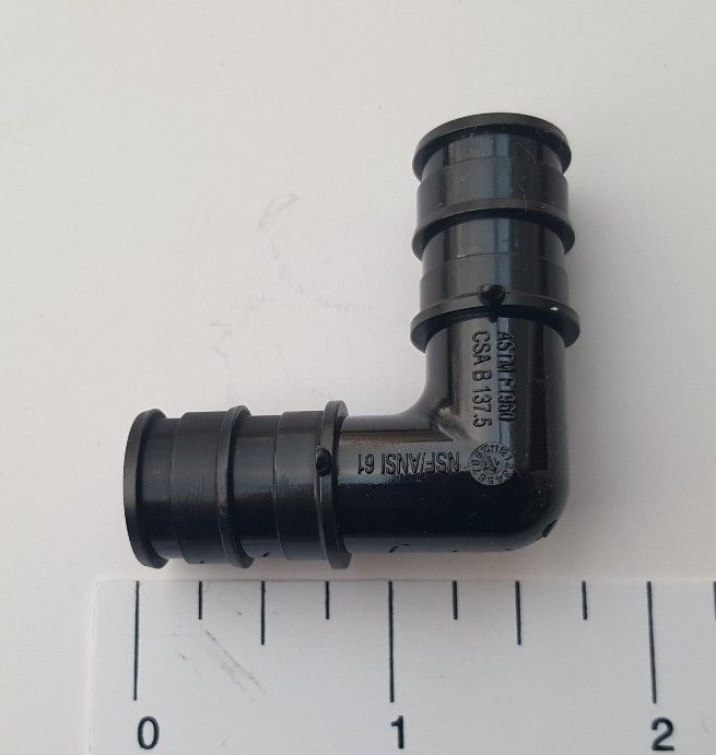 100 Pcs, 1/2" Pex A Elbow, 1/2" Poly Alloy Expansion Plastic Elbow, 201-5-3=100