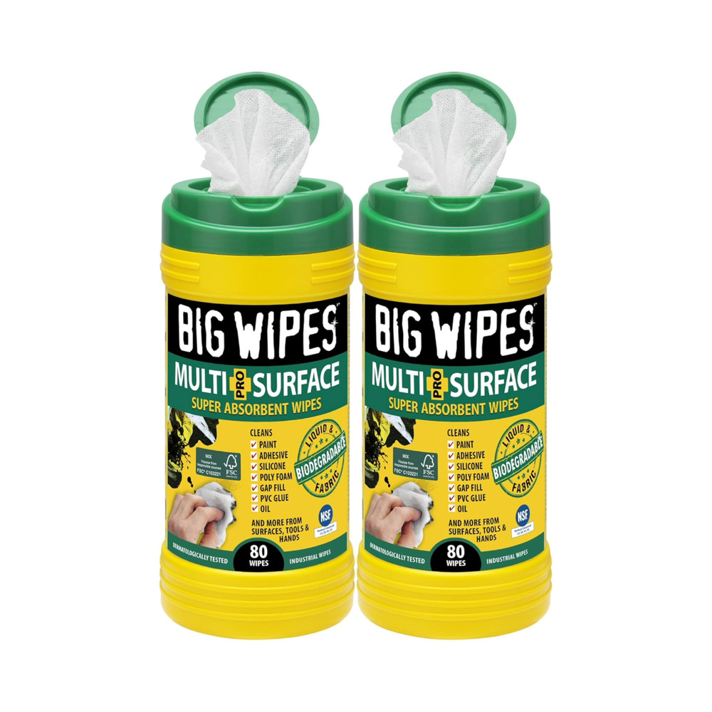 BIG WIPES-Multi-Surface Wipes 80 count-(80 Count Tubs)-2 PACK