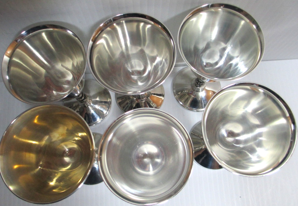 Vintage Silver-Plated Cordial Stemware Spain Set of 12Twisted Grapevine Stem