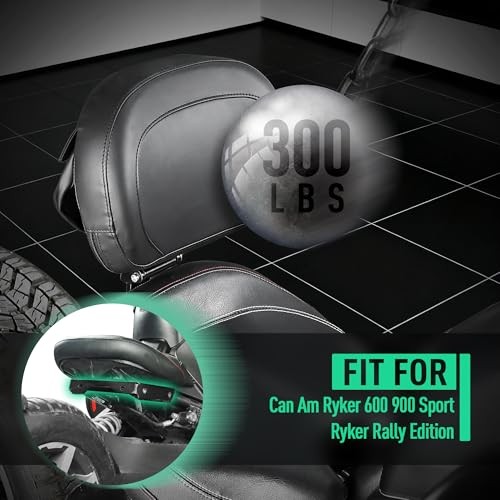 Motofunder Driver Backrest Adjustable Lumbar Support Rider Backrest Mount Kit