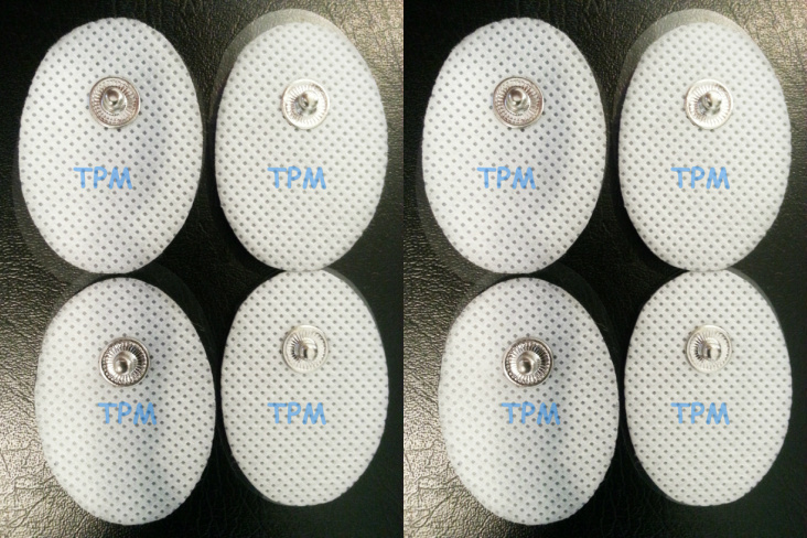 Small Replacement Pads (8) for ELIKING Digital Massager TENS plus CABLES