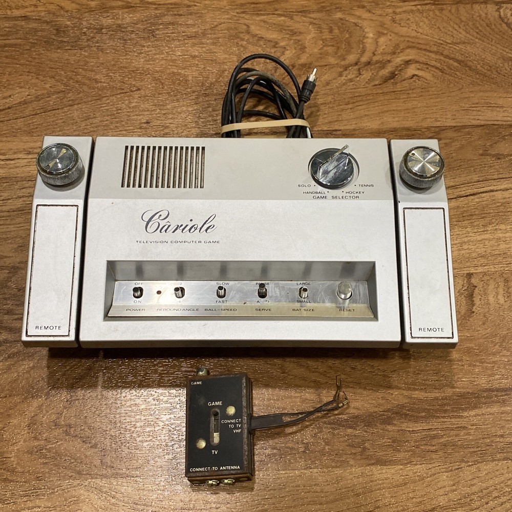 Cariole 6600 Television Computer Console Game System & Adapter Vintage Untested