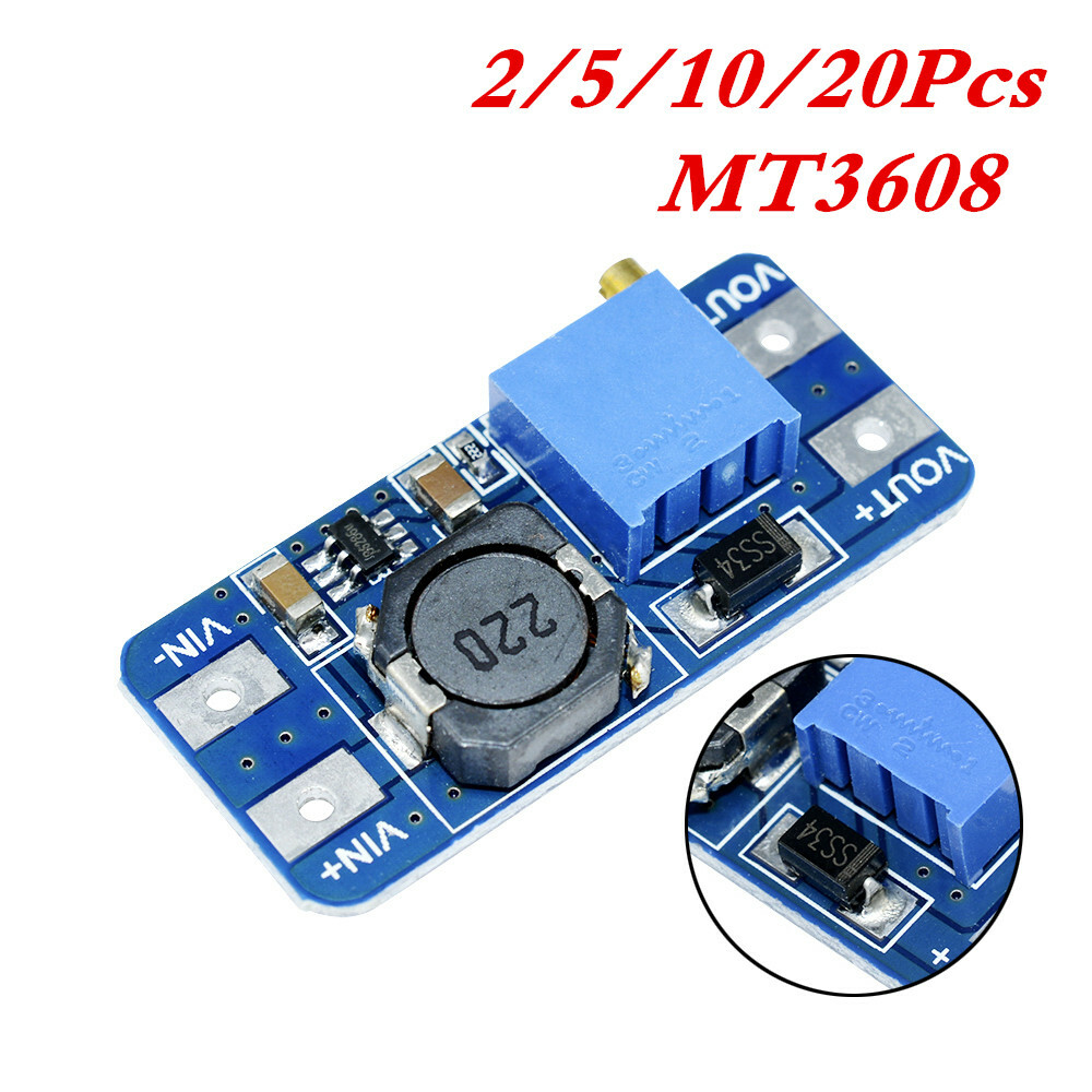 1-20PCS MT3608 DC-DC Step Up Power Apply Module Booster Power Module 2A Output